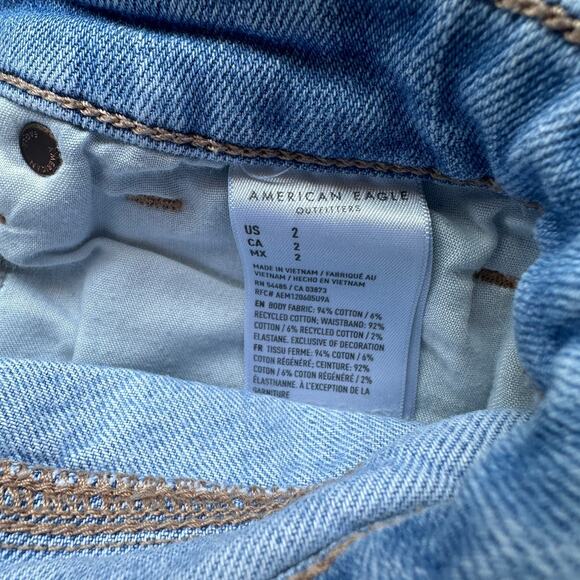 American Eagle Outfitters Mom Shorts Women's Size 2 Blue Medium Wash Denim - Picture 4 of 8